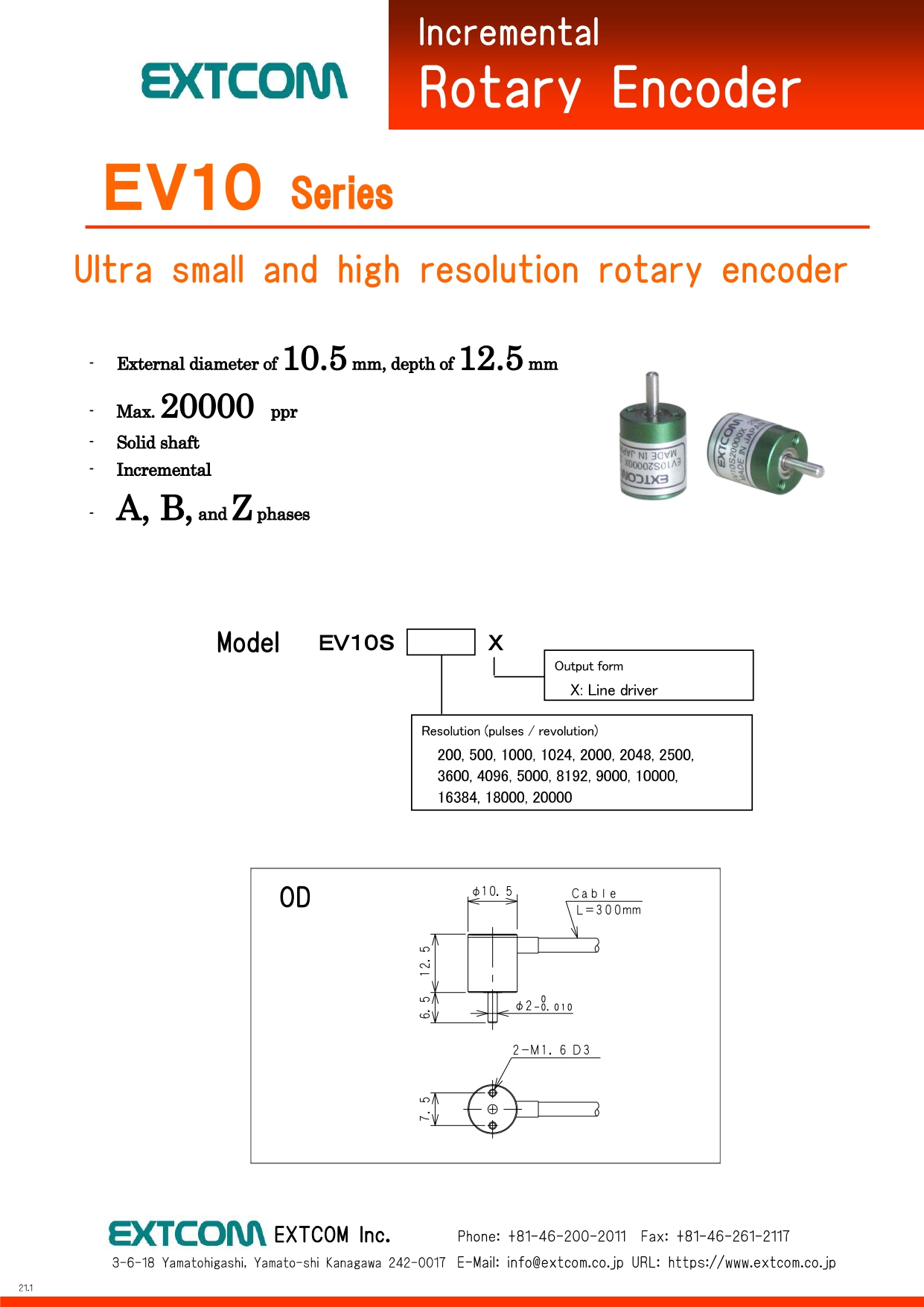 Ultra small and high resolution rotary encoder―Made in Japan